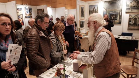 Ein Originalaus Halle (Saale): Hans-Rainer Otto Rausch bei der HAL ART 2017 ©Rüdiger Schestag